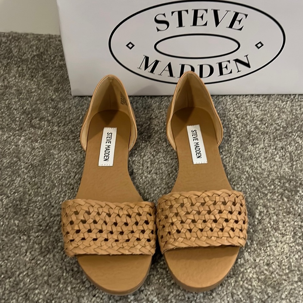 Steve Madden Tess Tan Leather Sandal